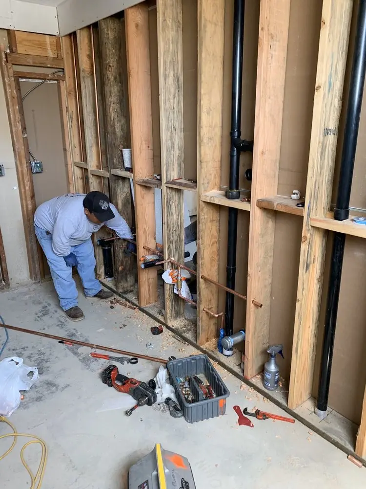 Commercial rough-in plumbing for Water Heater Replacement in Carriage Square